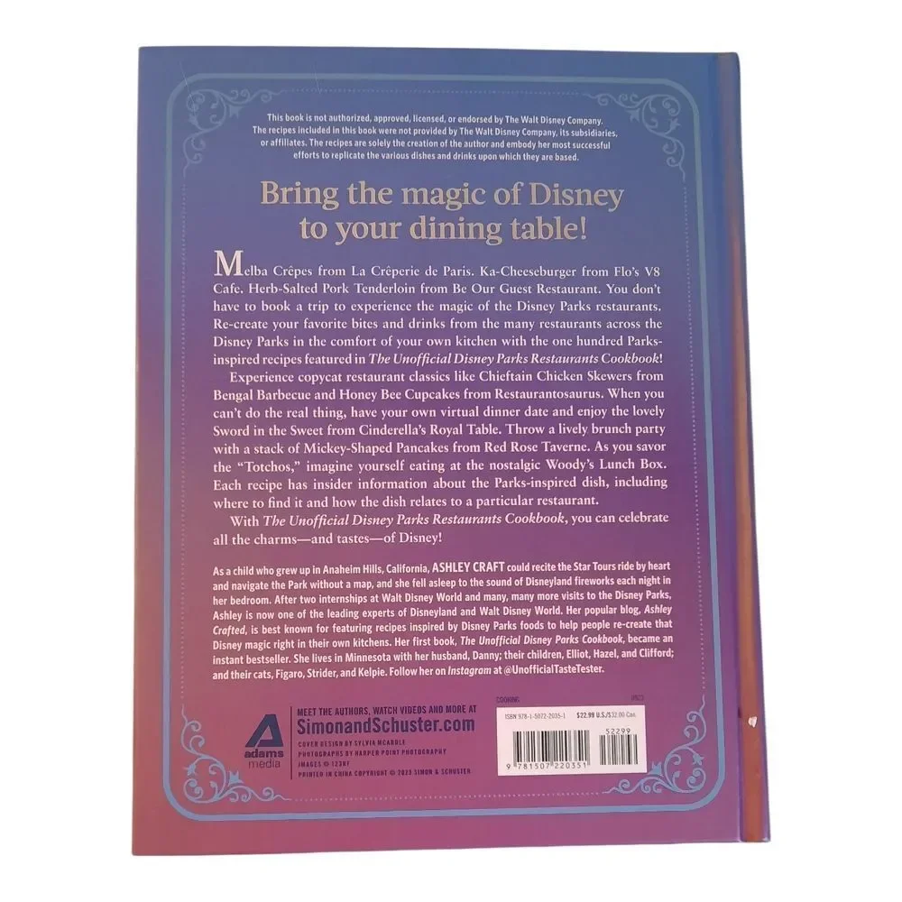 The Unofficial Disney Parks Restaurants Cookbook - Blue Cover
